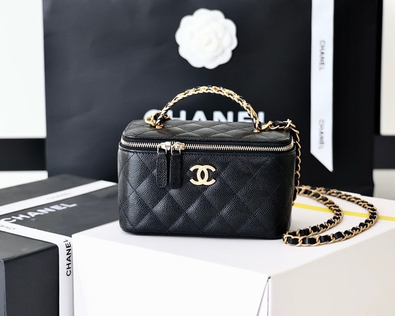 CHL - Small Vanity Case Black For Women 6.7in/17LO AS3171