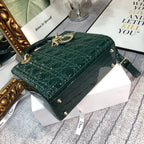 medium lady 24 blue green patent calfskin