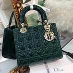 medium lady 24 blue green patent calfskin