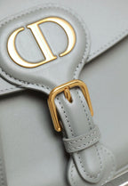 MEDIUM CD BOBBY 22CM DARK GREY CALFSKIN GOLD HARDWARE