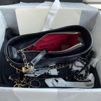 Chanel 25 Gabrielle Black 20cm Calfskin 289505