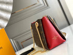 surene bb 24cm chain shoulder bag monogram canvas red calfskin