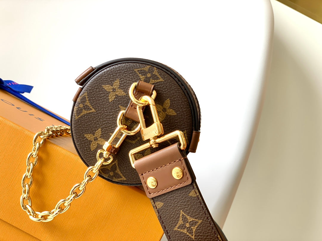 LV Papillon Trunk 19cm Brown Monogram Canvas & Cowhide GHW