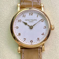 PATEK Calatrava 34.6mm Gold White Dial