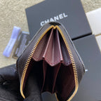CC Classic Zipper Card Holder Black Caviar GHW 156535