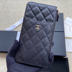 CC Classic Phone Pouch Black Caviar Sliver Steel 229651