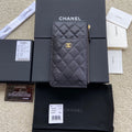 CC Classic Phone Pouch Black Caviar GHW 229654