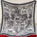 DIOR SCARF 140 CM IN WOOL MIX SILK 667138