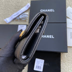 CC Boy Small Flap Wallet Black Caviar GHW 156520