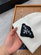 BEANIE HAT IN WHITE WOOL 431356
