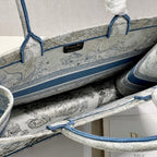 Large CD Book Tote 42cm Gradient Blue Tiger