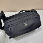 Prada Mini Messenger Bag 32cm Black Re-Nylon Leather