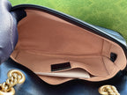 GG MARMONT MATELASSÉ SMALL 22 BAG BLACK CALFSKIN