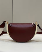 MOONLIGHT 19 IN WINE RED SMOOTH CALFSKIN GOLD HARDWARE