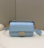 Baguette 27cm Cloud Blue Lambskin Gold Hardware