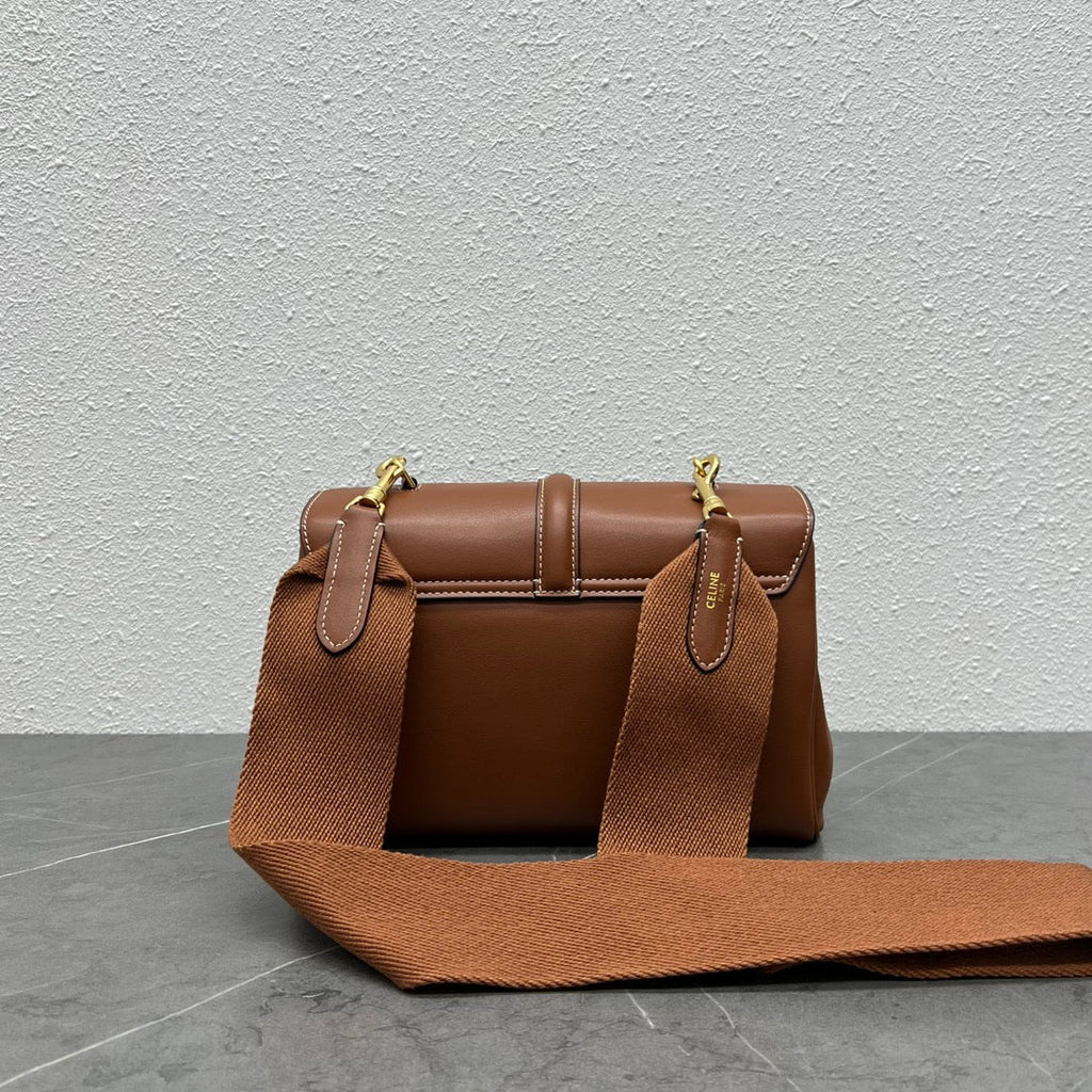 Celine Teen Soft 16 Shoulder Bag Tan Smooth Calfskin
