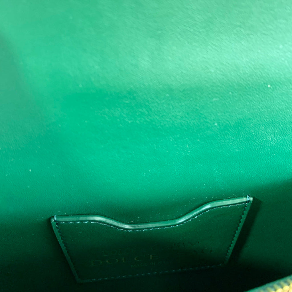 devotion 24 top-handle dark green calfskin
