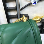 large devotion 26 shouder bag dark green cafskin