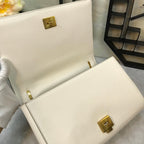 large devotion 26 shouder bag white cafskin