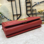 large devotion 26 shouder bag burgundy cafskin