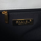 CC MEDIUM 26 FLAP BAG IN WHITE LAMBSKIN