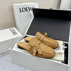 LW GATE BELTED MULE CAMEL CALFSKIN