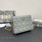 CARO POUCH 19 BAG IN GREY CALFSKIN