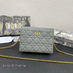 CARO POUCH 19 BAG IN GREY CALFSKIN