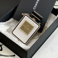 CC N5 Perfume Bottle Bag White Quited Lambskin