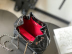CHANEL 25S GRABRIELLE BACKPACK 24 CM IN BLACK LAMBSKIN
