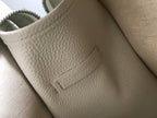 HARDY PM BAG 40 IN WHITE GOYARDINE CANVAS AND TAURILLON LEATHER TRIM