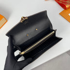 LV M58415 Pallas Wallet Black Monogram Canvas 221565