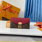 LV M58413 Pallas Wallet Burgundy Monogram Canvas 221570