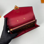 LV M58413 Pallas Wallet Burgundy Monogram Canvas 221570