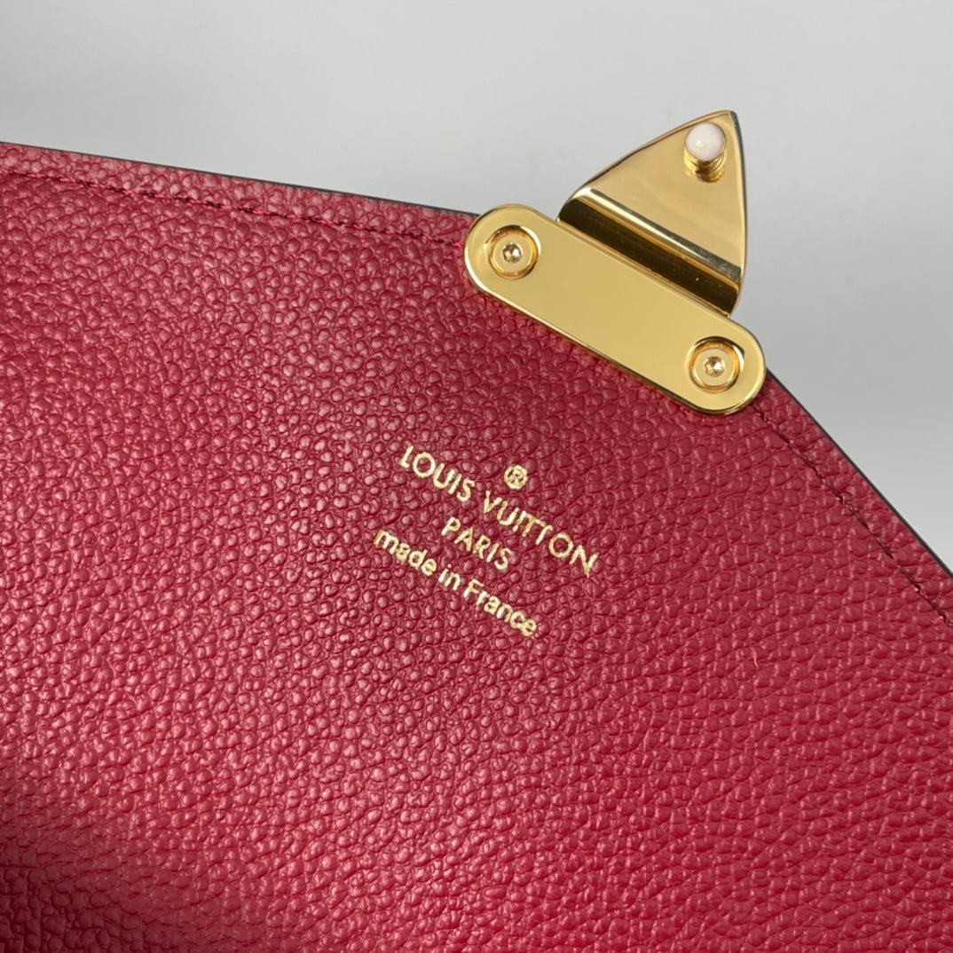 LV M58413 Pallas Wallet Burgundy Monogram Canvas 221570