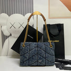 PUFFER BAG 29 IN BLUE GRADIENT DENIM GOLD HARDWARE