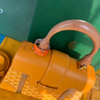 SAÏGON PM BAG 28 IN YELLOW GOYARDINE CANVAS AND CALFSKIN