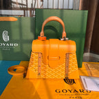 SAÏGON PM BAG 28 IN YELLOW GOYARDINE CANVAS AND CALFSKIN