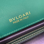 Serpenti Forever East-West Shoulder Bag 22cm Emerald Green Cafskin GHW 188466