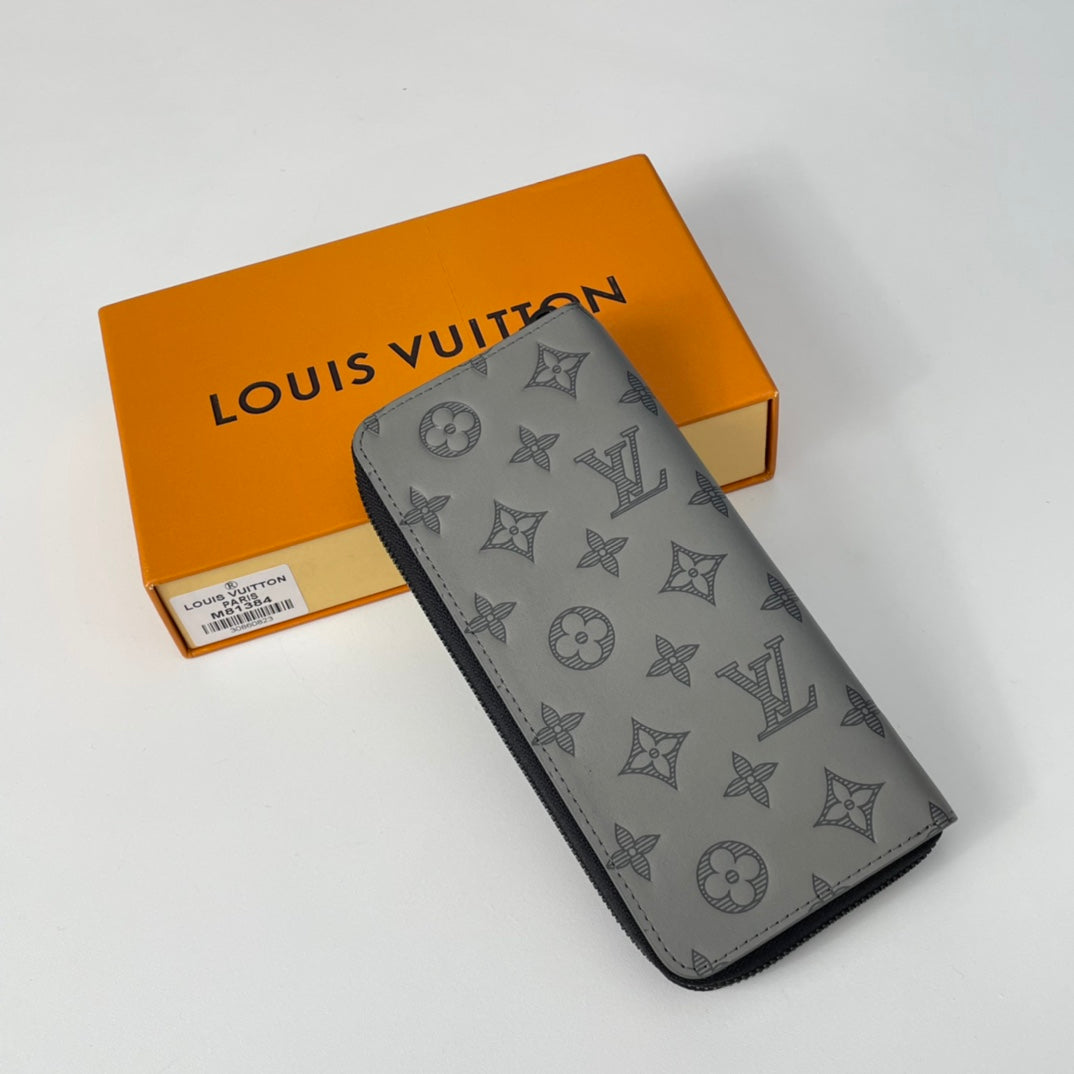 LV M81384 Zippy Vertical Wallet Monogram Shadow Calf Leather 221623