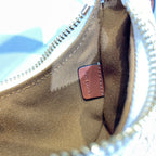 AVA BAG 75MM IN WHITE TRIOMPHE CANVAS AND CALFSKIN