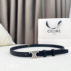 CL Belt 18mm Black Crocodile Embossed Calfskin Shw