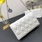 CARO SLIM POUCH 21 BAG IN WHITE CALFSKIN