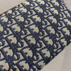 CD BUCKLE SHOULDER BAG 22 IN BLUE MONOGRAM OBLIQUE JACQUARD