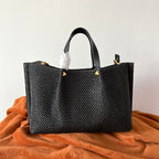 Valentino Spring and Summer 35 Tote Bag Black Raffia 552573