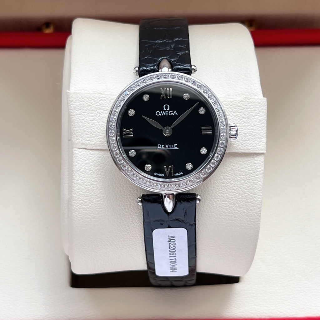Omega De Ville 27.4mm Silver Black Dial