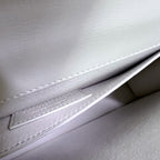SUNSET MEDIUM 22 IN WHITE CALFSKIN GOLD HARDWARE