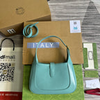 GG JACKIE SMALL 28 SHOULDER BAG IN BLUE PASTEL CALFSKIN