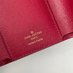 LV M41938 Victorine Wallet Brown Purple-red Monogram Canvas 221673