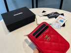 CC ZIPPED COIN PURSE 11 RED GRAINED CALFSKIN